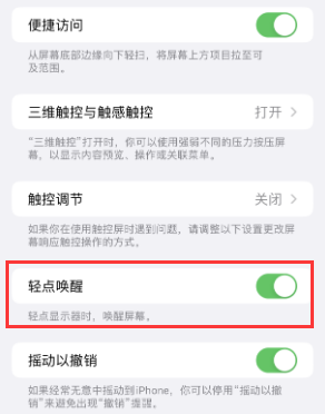 延安苹果授权维修站分享iPhone轻点无法唤醒怎么办 