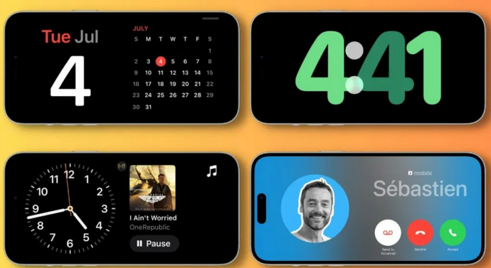 延安苹果手机维修分享iOS17横屏充电待机显示有什么好处 