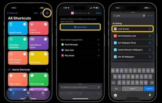 延安苹果14锁屏维修店分享iPhone14升级iOS16.4后如何创建锁屏快捷方式 