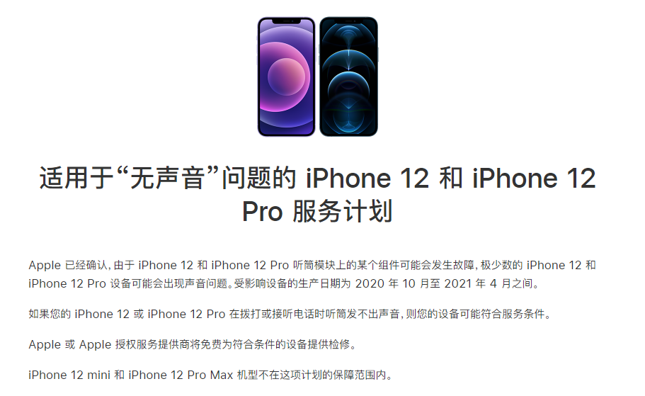 延安苹果手机维修分享iPhone 12/Pro 拨打或接听电话时无声音怎么办 